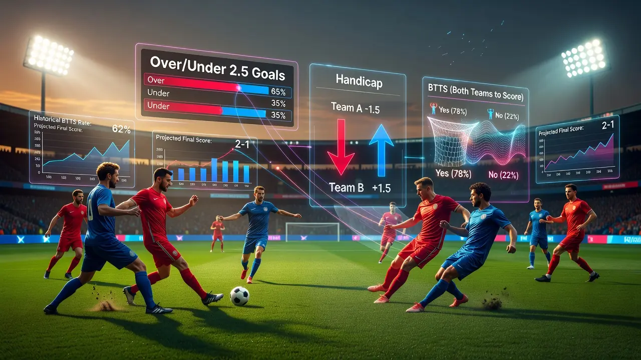 Decoding Over/Under, Handicap and BTTS Betting Markets