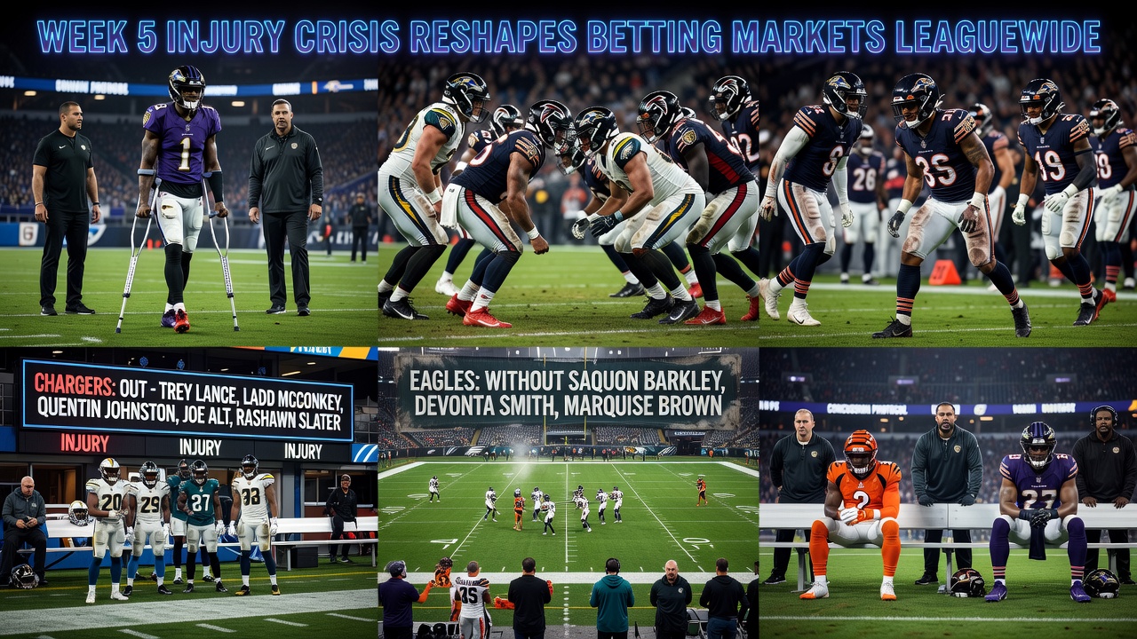 NFL's Week 5 Injury Reports Reshape Betting Markets Leaguewide