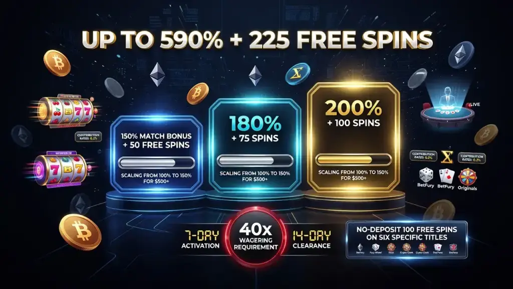 BetFury's Tiered Welcome Package Shows How Crypto Casinos Court New Users